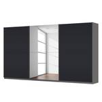 Schwebetürenschrank SKØP Graphit / Mattglas Schwarz Grauspiegel - 405 x 222 cm - 3 Türen - Basic