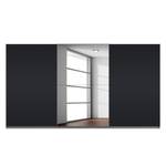 Schwebetürenschrank SKØP Graphit / Mattglas Schwarz Grauspiegel - 405 x 222 cm - 3 Türen - Comfort