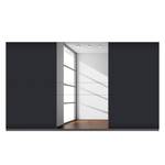 Schwebetürenschrank SKØP Graphit / Mattglas Schwarz Grauspiegel - 405 x 236 cm - 3 Türen - Premium