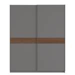 Schwebetürenschrank SKØP Graphit / Nussbaum Royal Dekor - 181 x 222 cm - 2 Türen - Basic