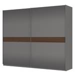 Armoire à portes coulissantes Skøp Gris graphite / Imitation noyer - 270 x 222 cm - 2 porte - Premium