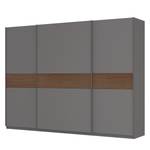 Schwebetürenschrank SKØP Graphit / Nussbaum Royal Dekor - 315 x 236 cm - 3 Türen - Classic