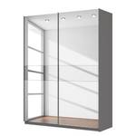 Schwebetürenschrank SKØP Graphit / Spiegelglas Grauspiegel - 181 x 236 cm - 2 Türen - Classic