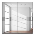 Schwebetürenschrank SKØP Graphit / Spiegelglas Grauspiegel - 225 x 236 cm - 2 Türen - Basic