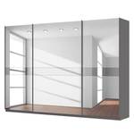 Armoire à portes coulissantes Skøp Gris graphite Miroir en verre / gris - 315 x 222 cm - 3 portes - Premium