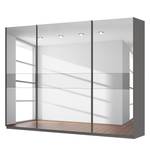 Schwebetürenschrank SKØP Graphit / Spiegelglas / Grauspiegel - 315 x 236 cm - 3 Türen - Basic