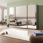 Schwebetürenschrank SKØP Graphit / Spiegelglas Grauspiegel - 360 x 222 cm - 3 Türen - Comfort