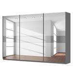 Armoire à portes coulissantes Skøp Gris graphite Miroir en verre / gris - 360 x 236 cm - 3 portes - Basic