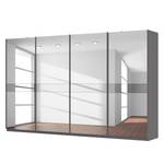 Schwebetürenschrank SKØP Graphit / Spiegelglas Grauspiegel - 360 x 222 cm - 4 Türen - Premium