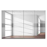 Armoire à portes coulissantes Skøp Gris graphite Miroir en verre / gris - 360 x 236 cm - 4 portes - Basic