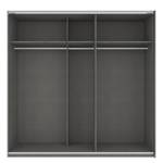 Schwebetürenschrank SKØP Hochglanz Weiß / Graphit - 225 x 222 cm - 2 Türen - Basic