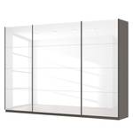 Schwebetürenschrank SKØP Hochglanz Weiß / Graphit - 315 x 222 cm - 3 Türen - Comfort