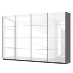 Schwebetürenschrank SKØP Hochglanz Weiß / Graphit - 360 x 236 cm - 4 Türen - Basic