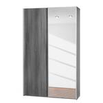 Schwebetürenschrank Soft Smart Silbereiche Dekor - Breite: 120 cm - 1 Spiegeltür