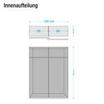 Schwebetürenschrank Soft Smart Eiche Dekor / Grauspiegel - Breite: 120 cm - 1 Spiegeltür