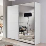 Armoire à portes coulissantes Subito 1 porte avec miroir - Blanc alpin - Largeur : 136 cm