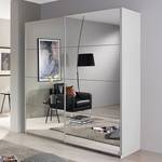 Armoire à portes coulissantes Subito 2 avec miroir - Blanc alpin - Largeur : 136 cm