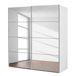 Armoire à portes coulissantes Subito 2 avec miroir - Blanc alpin - Largeur : 136 cm