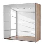 Armoire à portes coulissantes Subito 2 avec miroir - Imitation chêne de San Remo clair - Largeur : 136 cm