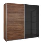 Schwebetürenschrank Subito-Color Eiche Dekor / Schwarz - Breite: 136 cm