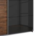 Schwebetürenschrank Subito-Color Eiche Dekor / Schwarz - Breite: 136 cm