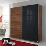 Armoire portes coulissantes Subito-Color Imitation chêne / Noir - Largeur : 181 cm