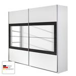 Schwebetürenschrank Tarragona Alpinweiß / Wenge Shiraz Dekor - Breite: 226 cm