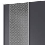 Armoire à portes coulissantes Cando Gris / Graphite - Largeur : 150 cm - 2 porte