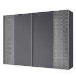 Armoire à portes coulissantes Cando Gris / Graphite - Largeur : 250 cm - 2 porte