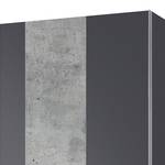 Zweefdeurkast Cando Concrete look/Grafiet - Breedte: 300 cm - 2 deuren