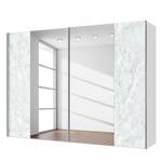 Armoire à portes coulissantes Cando Imitation marbre / Verre miroir - Largeur : 300 cm - 2 porte