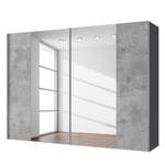 Zweefdeurkast Cando Concrete look/Spiegelglas - Breedte: 300 cm - 2 deuren