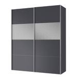 Armoire à portes coulissantes Vicksburg Gris foncé / Gris - Largeur : 150 cm