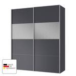 Armoire à portes coulissantes Vicksburg Gris foncé / Gris - Largeur : 150 cm