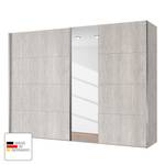 Schwebetürenschrank Madrid Eiche Platin Dekor / Spiegelglass - Breite: 250 cm