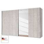 Schwebetürenschrank Madrid Eiche Platin Dekor / Spiegelglass - Breite: 300 cm