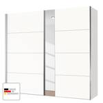 Armoire à portes coulissantes Madrid Blanc polaire / Verre miroir - Largeur : 200 cm