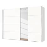 Schwebetürenschrank Madrid Polarweiß / Spiegelglas - Breite: 250 cm