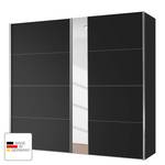 Armoire à portes coulissantes Madrid Noir / Verre miroir - Largeur : 200 cm