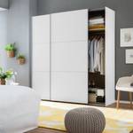 Armoire à portes coulissantes Zuri Blanc alpin - Largeur : 200 cm