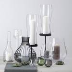 Lantaarn Giardino (met opzetstuk) glas/metaal – zwart - Hoogte: 35 cm