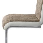 Chaises cantilever Fenja (lot de 4) Marron / Blanc