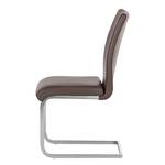 Chaises cantilever Osiris (lot de 2) Chocolat / Chrome - Sans accoudoirs