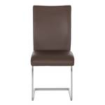 Chaises cantilever Osiris (lot de 2) Chocolat / Chrome - Sans accoudoirs