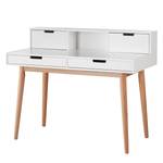 Bureau LINDHOLM deels massief eikenhout - Wit