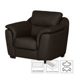 Fauteuil Alzira donkerbruin echt leer