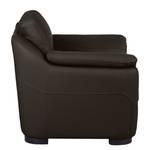 Fauteuil Alzira donkerbruin echt leer