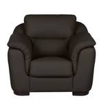 Fauteuil Alzira donkerbruin echt leer