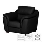 Fauteuil Alzira Cuir véritable noir