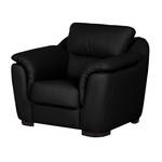 Fauteuil Alzira Cuir véritable noir